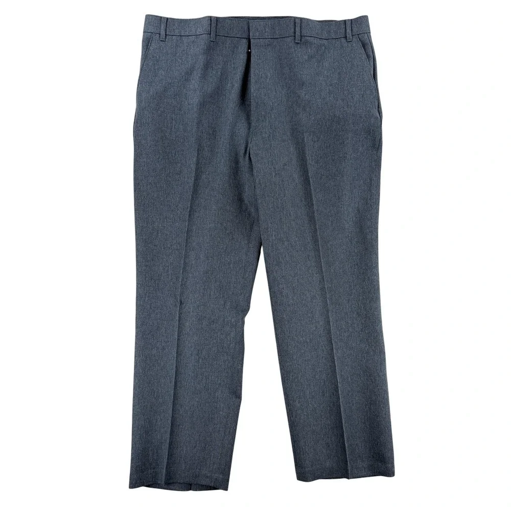 Vintage Levis Action Slacks Pants Mens 42x30 Gray Flat Front Dress Slacks Office